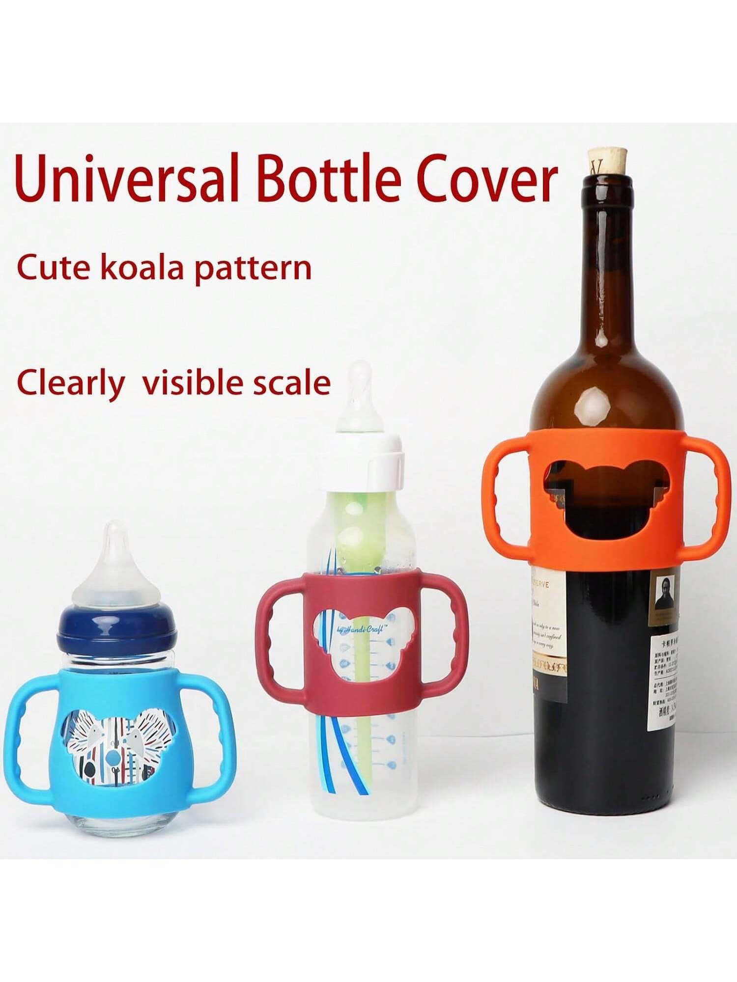 Silicone Bottle Handle With Cartoon Pattern, Soft & Flexible Bottle Accessories For Daily Use, Fits Most Neck Bottles