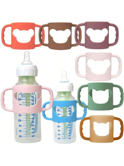 Silicone Bottle Handle With Cartoon Pattern, Soft & Flexible Bottle Accessories For Daily Use, Fits Most Neck Bottles