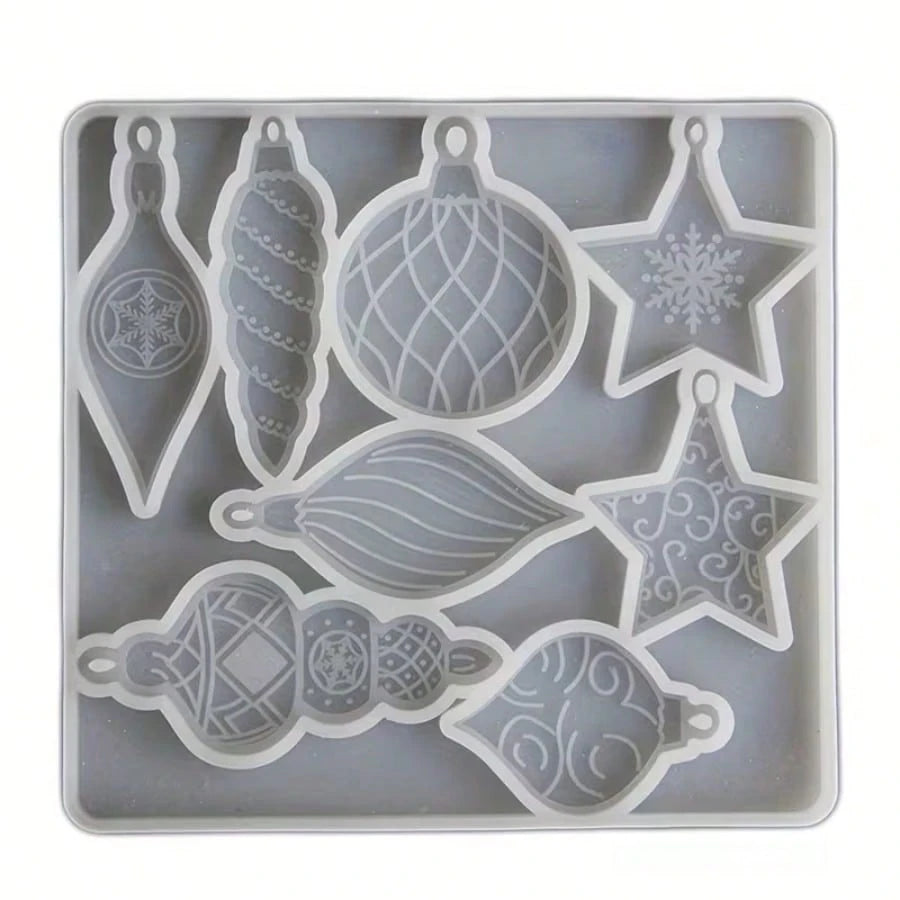 Silicone Mold For Making Christmas Stars And Snowflakes- Reusable Square Craft Mold Suitable For Resin, Candle And Bath Bomb- Perfect For Holiday Decoration And Home Decor, Ideal For Holiday Season
