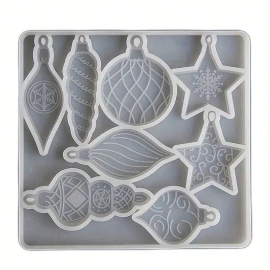 Silicone Mold For Making Christmas Stars And Snowflakes- Reusable Square Craft Mold Suitable For Resin, Candle And Bath Bomb- Perfect For Holiday Decoration And Home Decor, Ideal For Holiday Season
