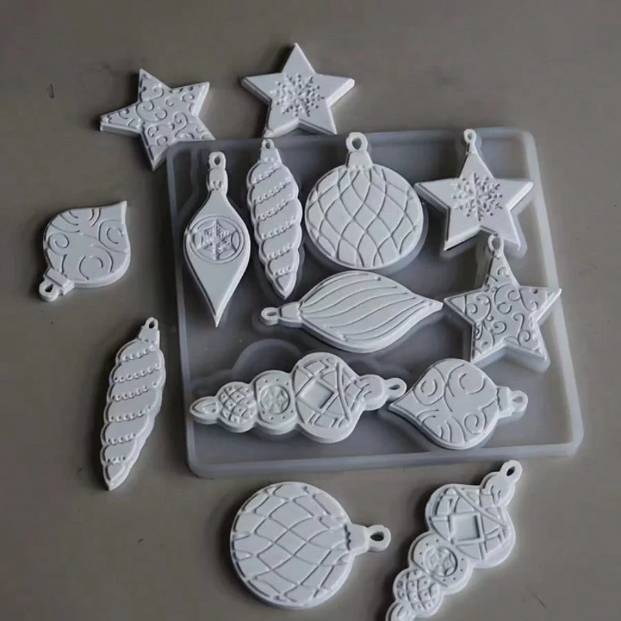 Silicone Mold For Making Christmas Stars And Snowflakes- Reusable Square Craft Mold Suitable For Resin, Candle And Bath Bomb- Perfect For Holiday Decoration And Home Decor, Ideal For Holiday Season