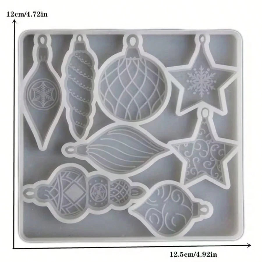 Silicone Mold For Making Christmas Stars And Snowflakes- Reusable Square Craft Mold Suitable For Resin, Candle And Bath Bomb- Perfect For Holiday Decoration And Home Decor, Ideal For Holiday Season
