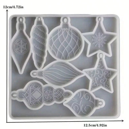 Silicone Mold For Making Christmas Stars And Snowflakes- Reusable Square Craft Mold Suitable For Resin, Candle And Bath Bomb- Perfect For Holiday Decoration And Home Decor, Ideal For Holiday Season