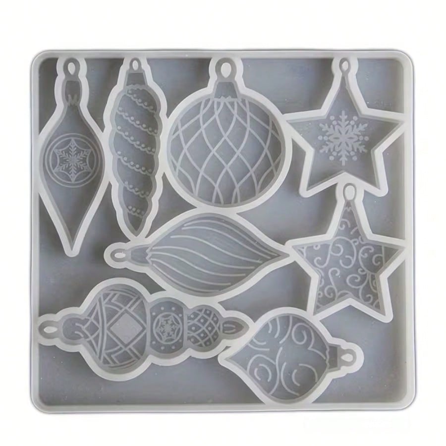 Silicone Mold For Making Christmas Stars And Snowflakes- Reusable Square Craft Mold Suitable For Resin, Candle And Bath Bomb- Perfect For Holiday Decoration And Home Decor, Ideal For Holiday Season