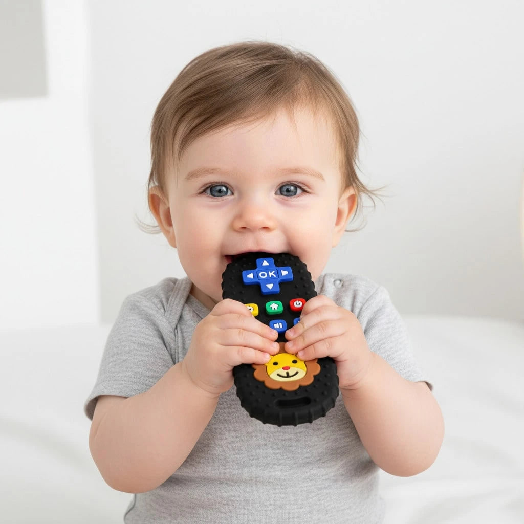 Silicone Teething Toy- Silicone Material- Game Console Teething Toy- Sensory Teething Toy- Suitable For Babies 0+