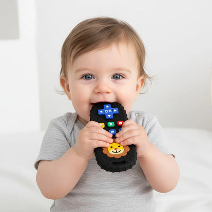 Silicone Teething Toy- Silicone Material- Game Console Teething Toy- Sensory Teething Toy- Suitable For Babies 0+