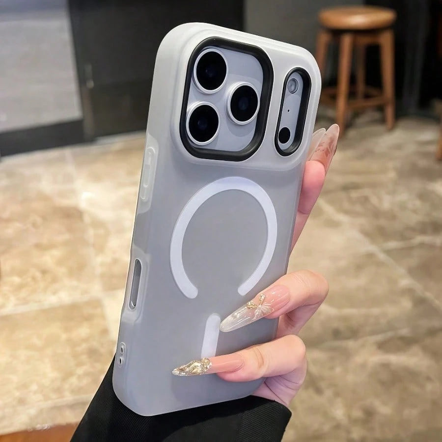Simple Luxury Candy Color Jelly Two-In-One Magnetic Wireless Charging Mobile Phone Case, Fashionable And Lightweight High-Quality Birthday Gift Perfect For Girlfriend, Wife And Friend High-End Elegant