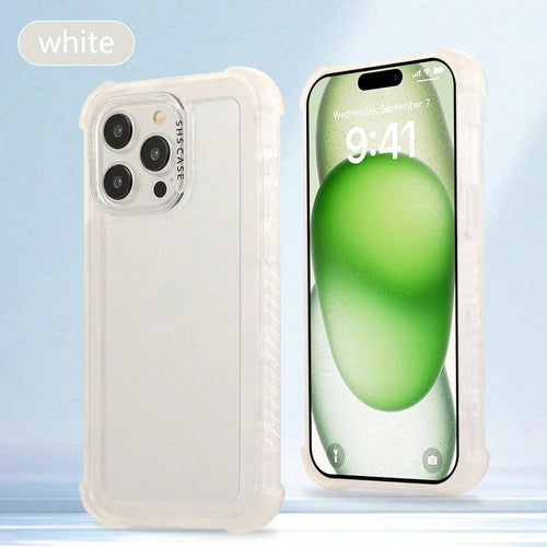 Simple Phone Case Compatible With IPhone 16/17 Pro Max Clear With Pink, Impact Shockproof [Non-Yellowing] [Drop Protection] Anti-Scratch Transparent Back Cover