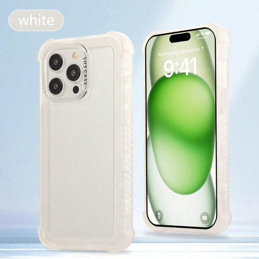 Simple Phone Case Compatible With IPhone 16/17 Pro Max Clear With Pink, Impact Shockproof [Non-Yellowing] [Drop Protection] Anti-Scratch Transparent Back Cover