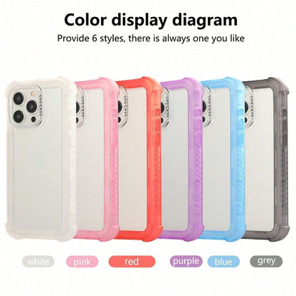 Simple Phone Case Compatible With IPhone 16/17 Pro Max Clear With Pink, Impact Shockproof [Non-Yellowing] [Drop Protection] Anti-Scratch Transparent Back Cover