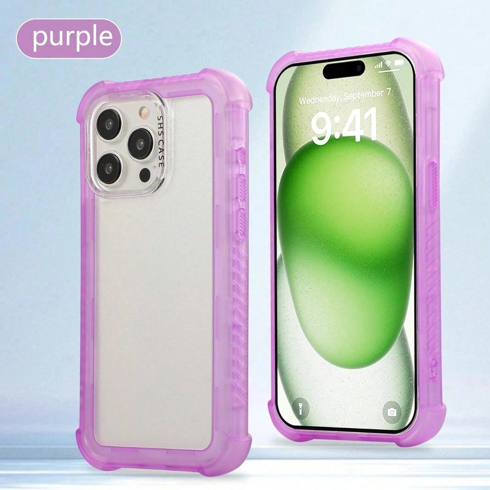 Simple Phone Case Compatible With IPhone 16/17 Pro Max Clear With Pink, Impact Shockproof [Non-Yellowing] [Drop Protection] Anti-Scratch Transparent Back Cover