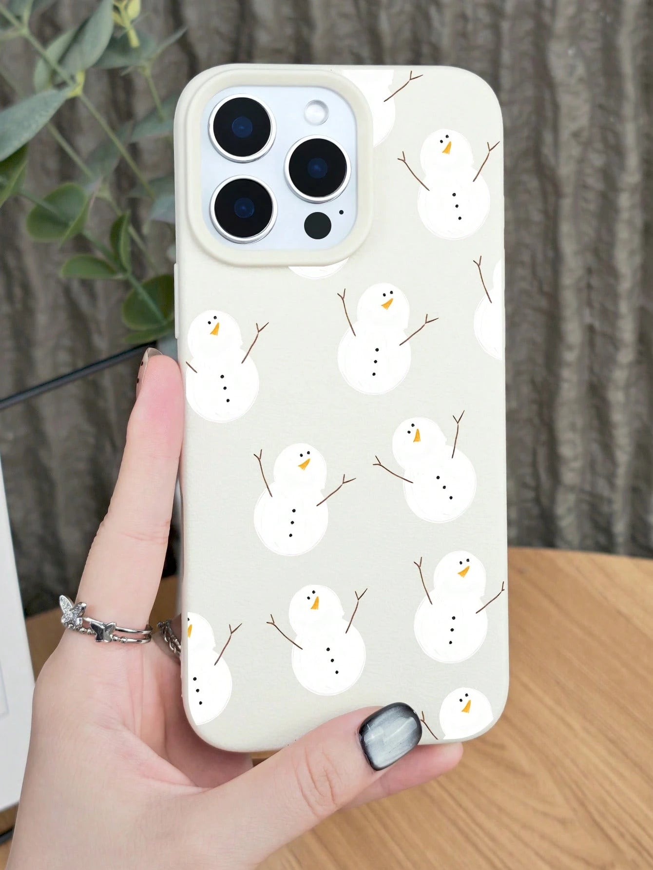 Simple Snowman Pattern Phone Case With A Holiday Winter Theme. Seasonal Cute Cartoon Character Printed Phone Accessories, Unisex, Compatible With Iphone 17 Pro Max/17pro/17Air/17/16promax/16pro/16plus
