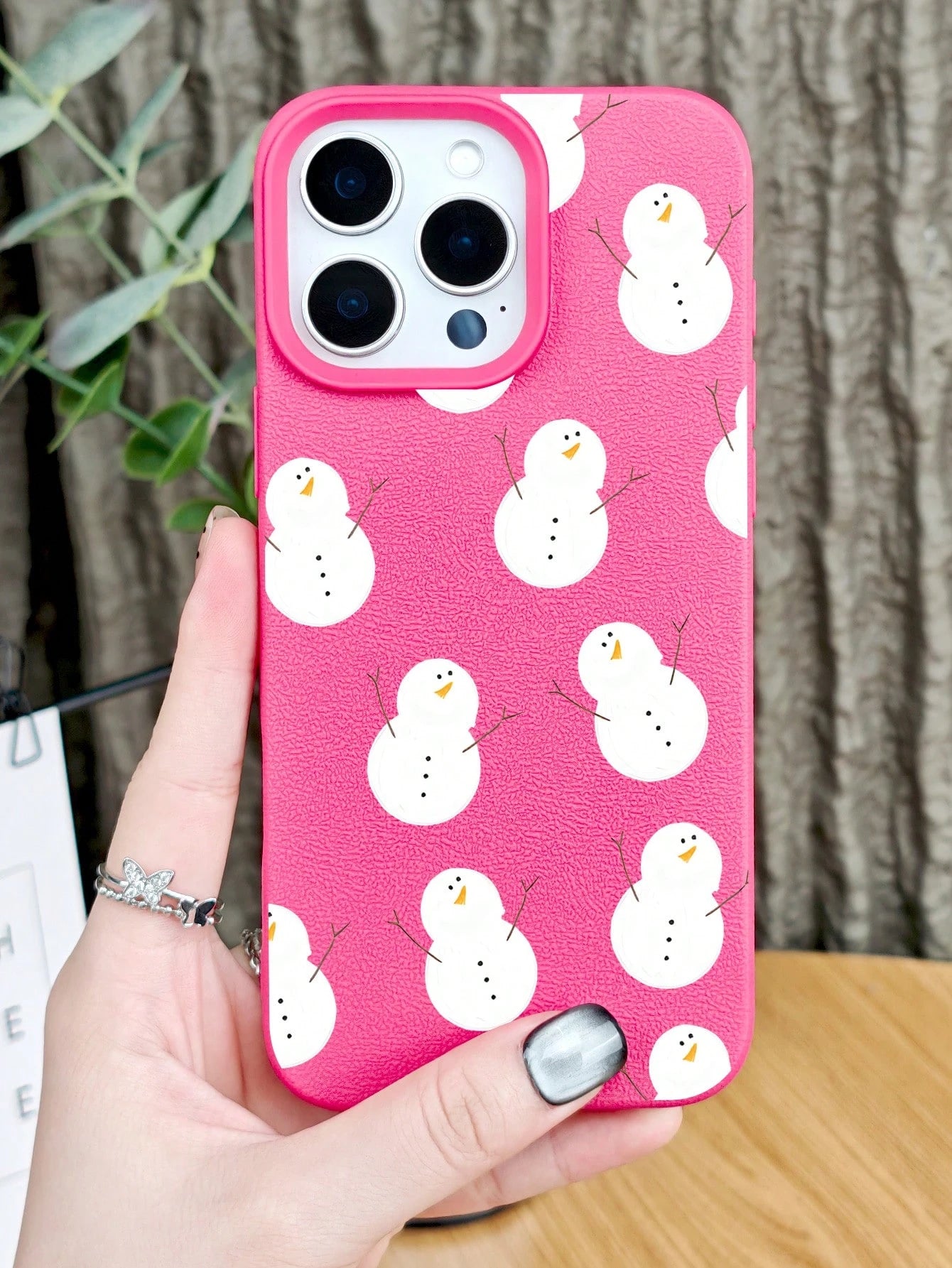 Simple Snowman Pattern Phone Case With A Holiday Winter Theme. Seasonal Cute Cartoon Character Printed Phone Accessories, Unisex, Compatible With Iphone 17 Pro Max/17pro/17Air/17/16promax/16pro/16plus