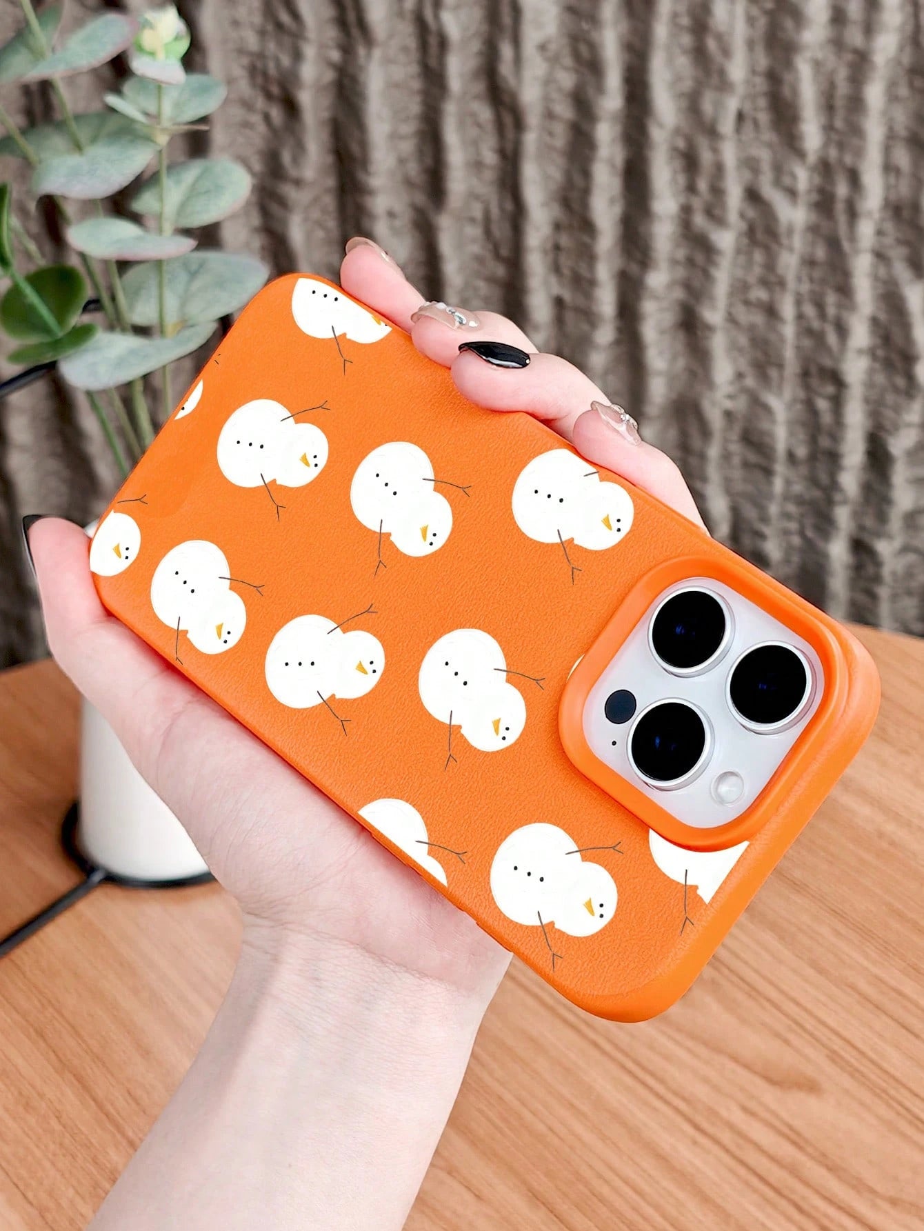 Simple Snowman Pattern Phone Case With A Holiday Winter Theme. Seasonal Cute Cartoon Character Printed Phone Accessories, Unisex, Compatible With Iphone 17 Pro Max/17pro/17Air/17/16promax/16pro/16plus