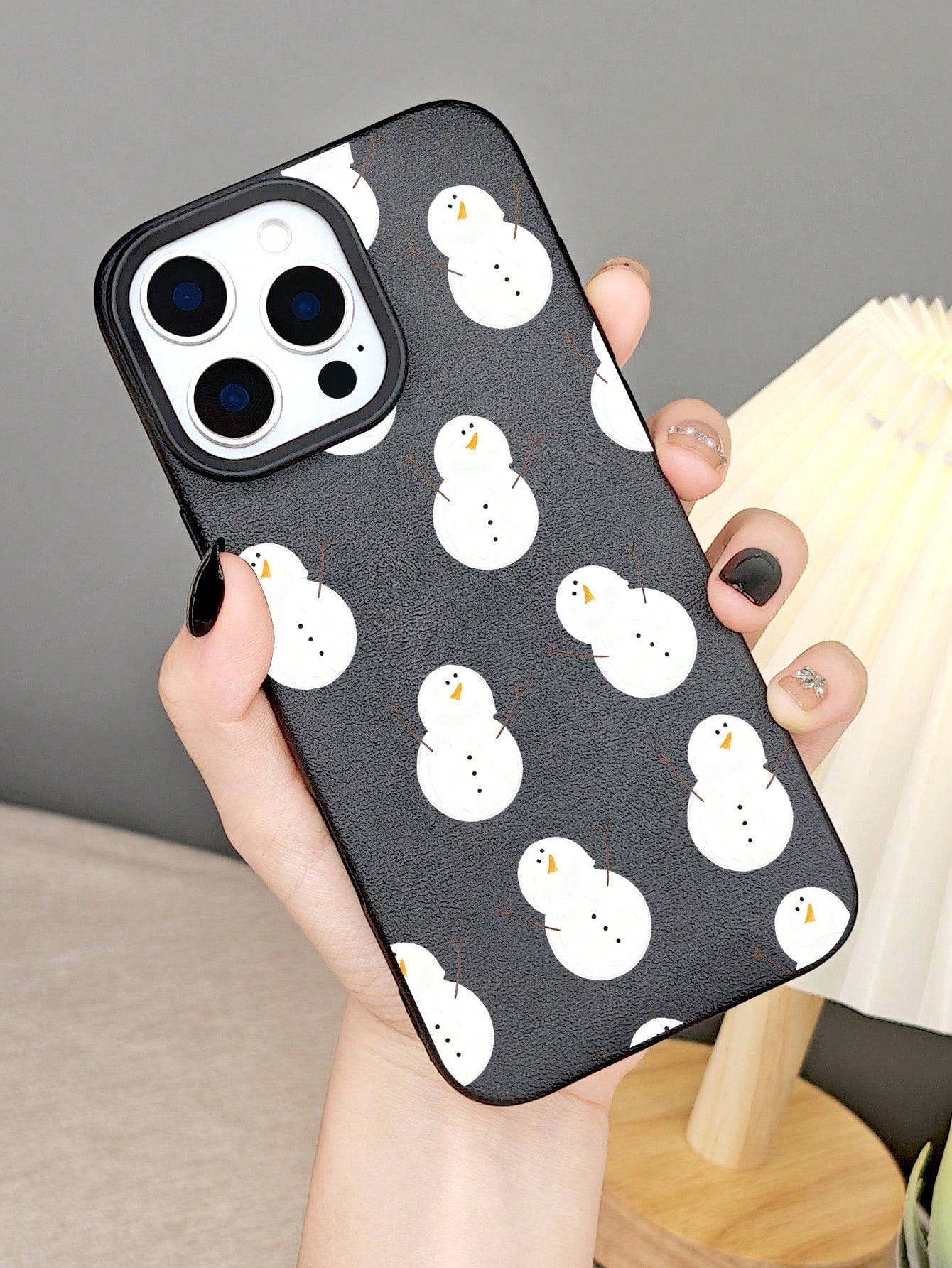 Simple Snowman Pattern Phone Case With A Holiday Winter Theme. Seasonal Cute Cartoon Character Printed Phone Accessories, Unisex, Compatible With Iphone 17 Pro Max/17pro/17Air/17/16promax/16pro/16plus