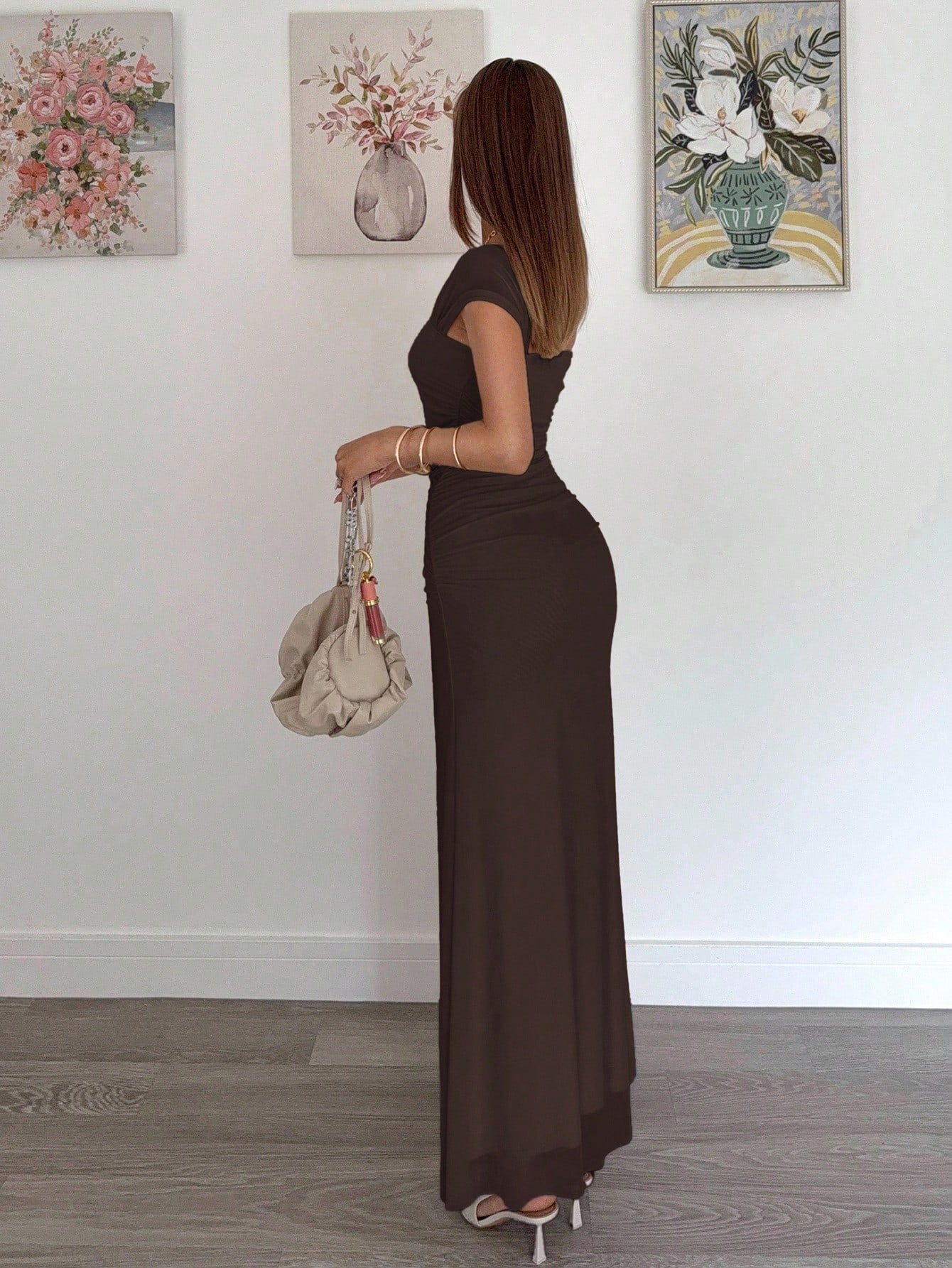 Siren Gaze New Summer Mesh Cinched Waist Sexy Dress For Women