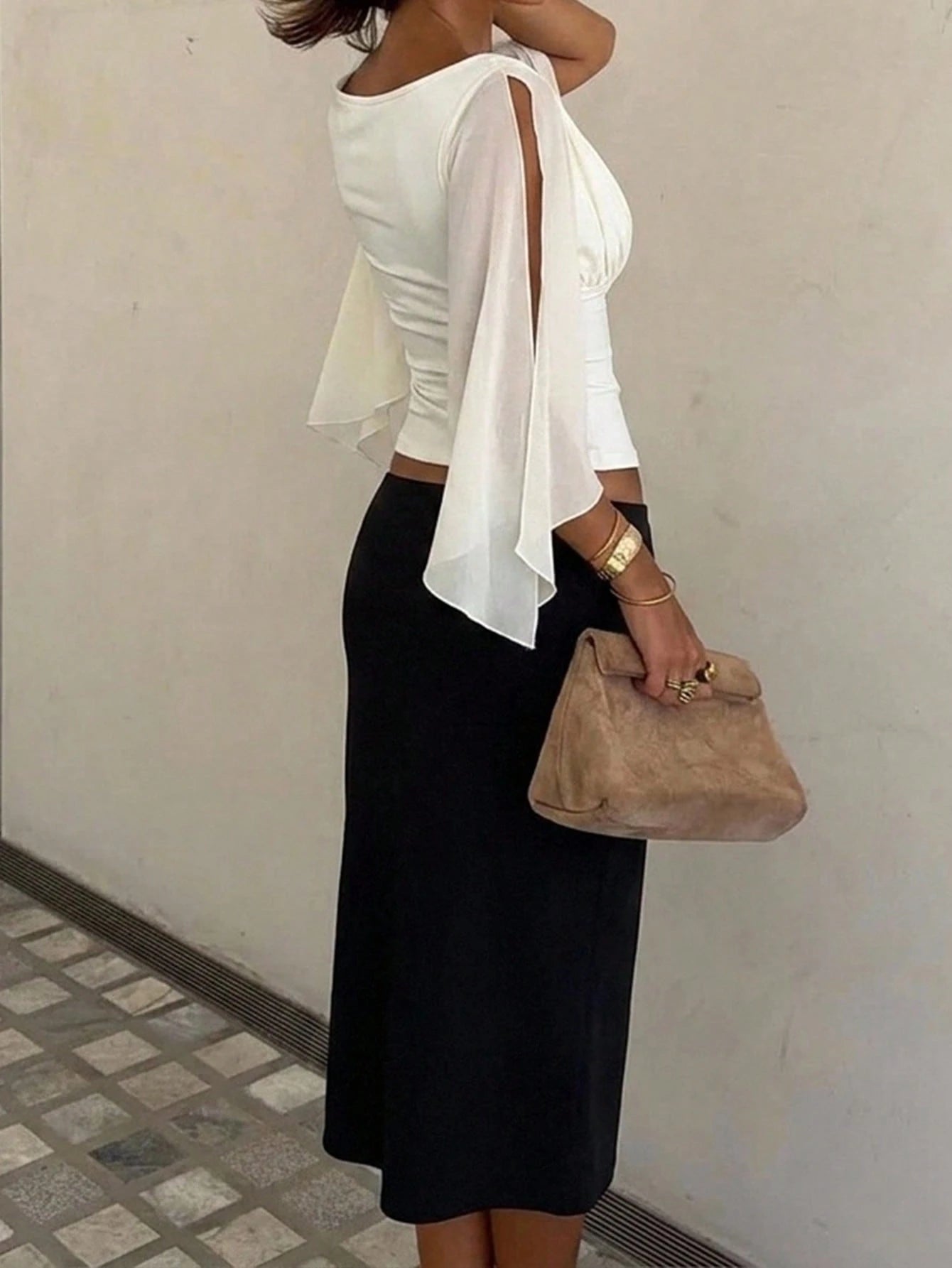 Siren Gaze Summer Women Deep V-Neck Pleated Casual Daily Wear Ruffle Peplum Blouse Western Vintage Elegant Casual Formal Going Out Wedding Graduation Beach