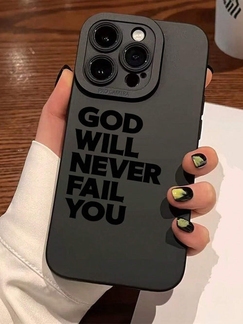 Slogan Pattern Liquid Silicone Phone Case, Full Body Protection, Shockproof And Anti-Drop, TPU Soft Material, Compatible With IPhone 11/12/13/14/15/15 Pro/15 Plus/15 Pro Max/7 Plus/8 Plus/X/Xs Max/Xr
