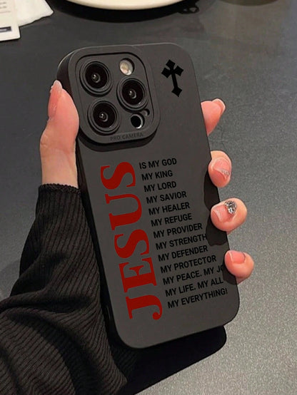 Slogan Pattern Liquid Silicone Phone Case, Full Body Protection, Shockproof And Anti-Drop, TPU Soft Material, Compatible With IPhone 11/12/13/14/15/15 Pro/15 Plus/15 Pro Max/7 Plus/8 Plus/X/Xs Max/Xr