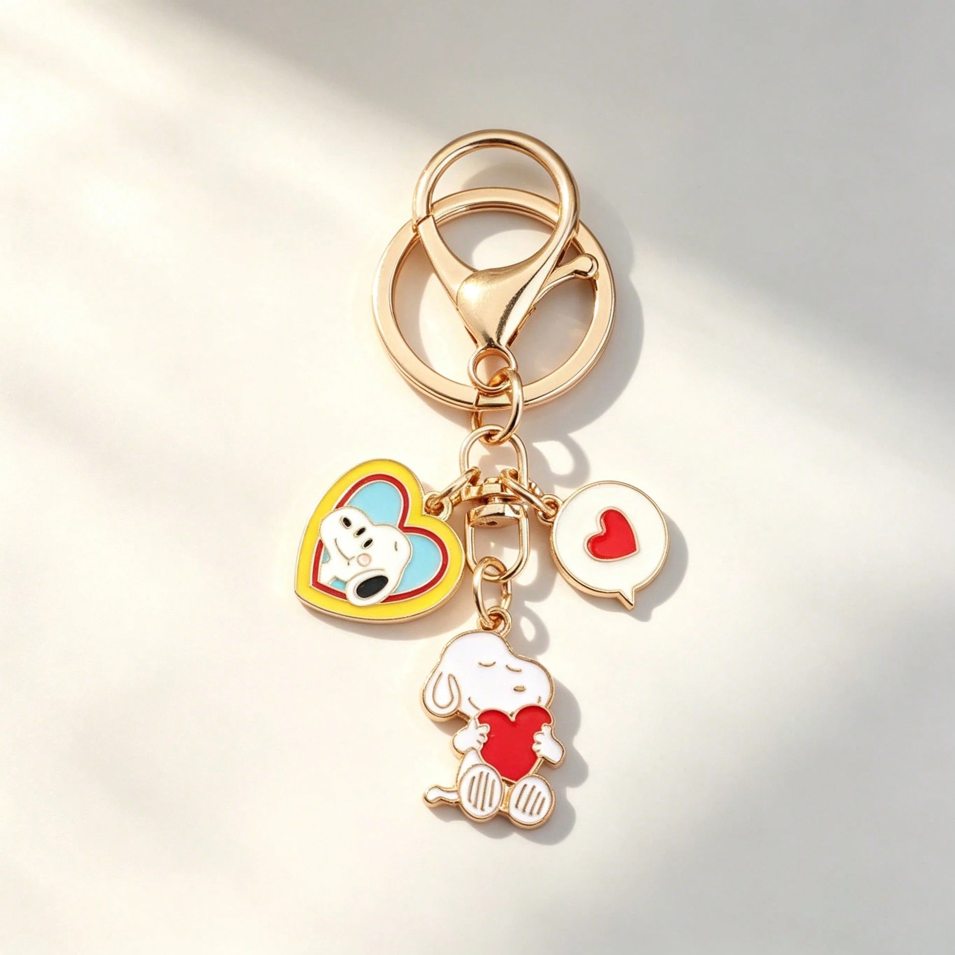 SNOOPY 12/8/4/2/1pcs Cute Cartoon Snoopy Alloy Keychain, Student Couple Gift, Bag Charm, Key Ring, Backpack Pendant