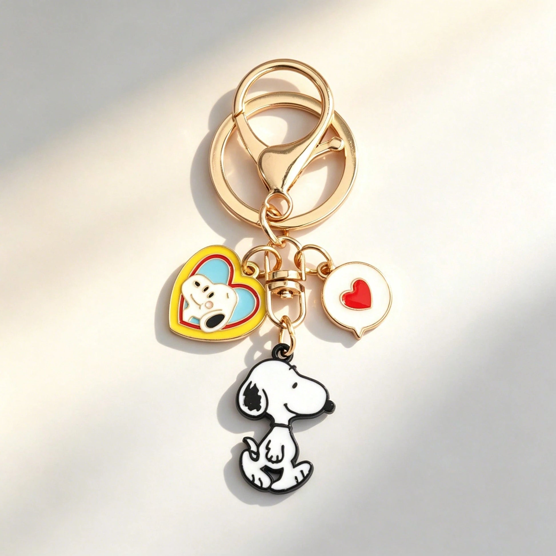 SNOOPY 12/8/4/2/1pcs Cute Cartoon Snoopy Alloy Keychain, Student Couple Gift, Bag Charm, Key Ring, Backpack Pendant