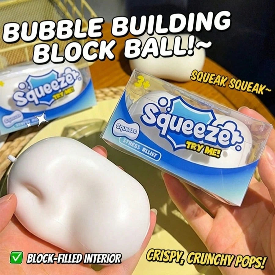 Soap Block Squeeze Ball Fully Filled- Squeezing Makes A Crunchy Sound (Sound Of Crushing Crisp Skin)- Squishy Moldable Stress Relief Toy- Comes With Premium Hard Box Packaging- Soft And Sticky Tex