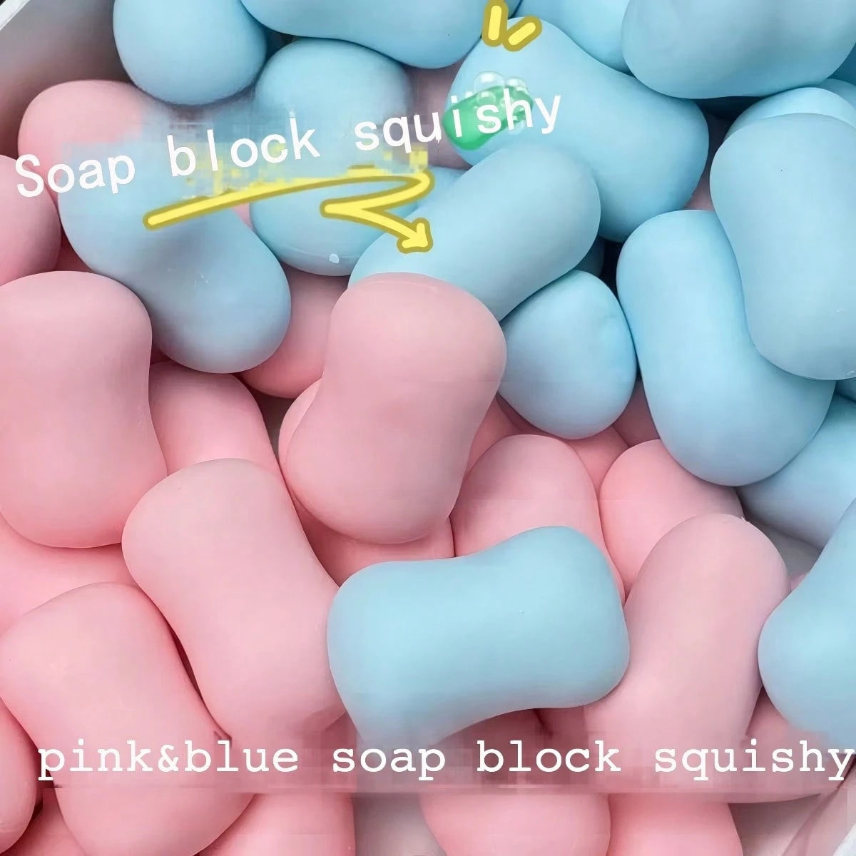 Soap Block Squeeze Ball Fully Filled- Squeezing Makes A Crunchy Sound (Sound Of Crushing Crisp Skin)- Squishy Moldable Stress Relief Toy- Comes With Premium Hard Box Packaging- Soft And Sticky Tex