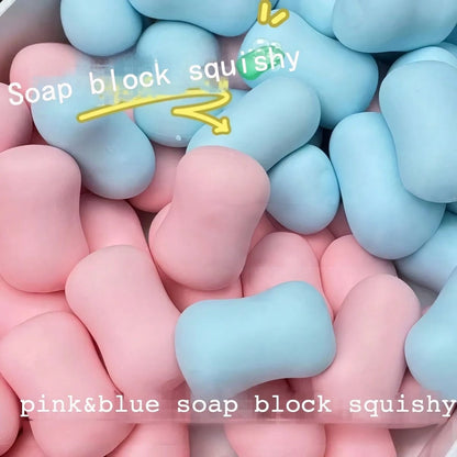 Soap Block Squeeze Ball Fully Filled- Squeezing Makes A Crunchy Sound (Sound Of Crushing Crisp Skin)- Squishy Moldable Stress Relief Toy- Comes With Premium Hard Box Packaging- Soft And Sticky Tex