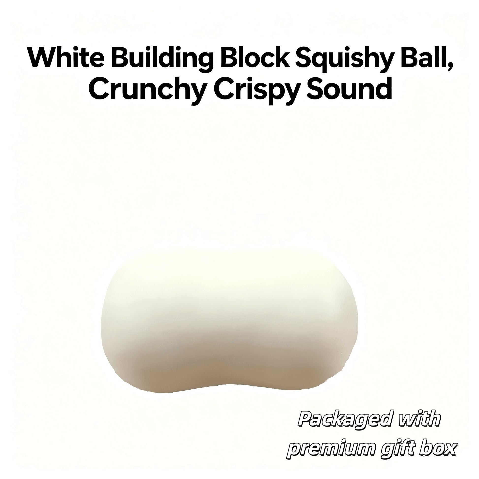 Soap Block Squeeze Ball Fully Filled- Squeezing Makes A Crunchy Sound (Sound Of Crushing Crisp Skin)- Squishy Moldable Stress Relief Toy- Comes With Premium Hard Box Packaging- Soft And Sticky Tex