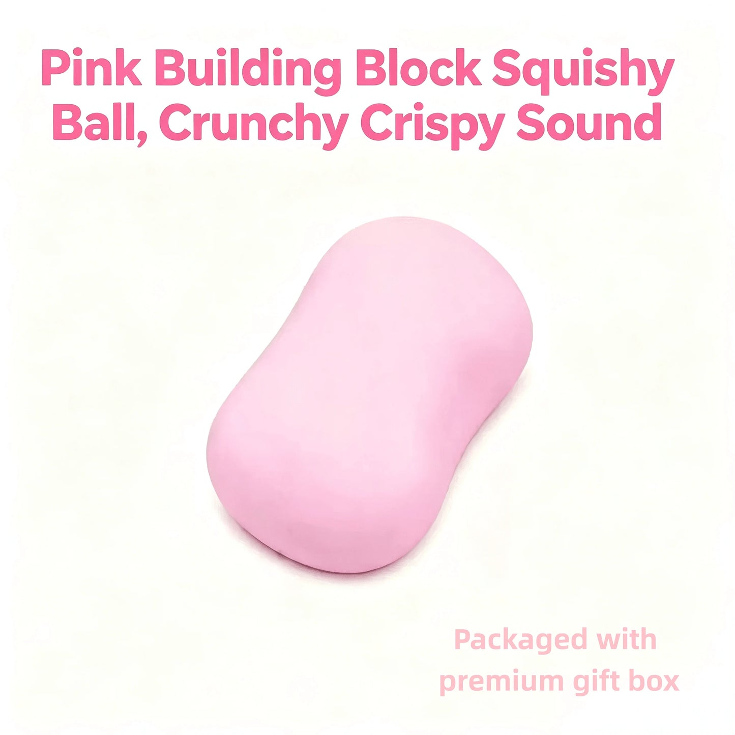 Soap Block Squeeze Ball Fully Filled- Squeezing Makes A Crunchy Sound (Sound Of Crushing Crisp Skin)- Squishy Moldable Stress Relief Toy- Comes With Premium Hard Box Packaging- Soft And Sticky Tex