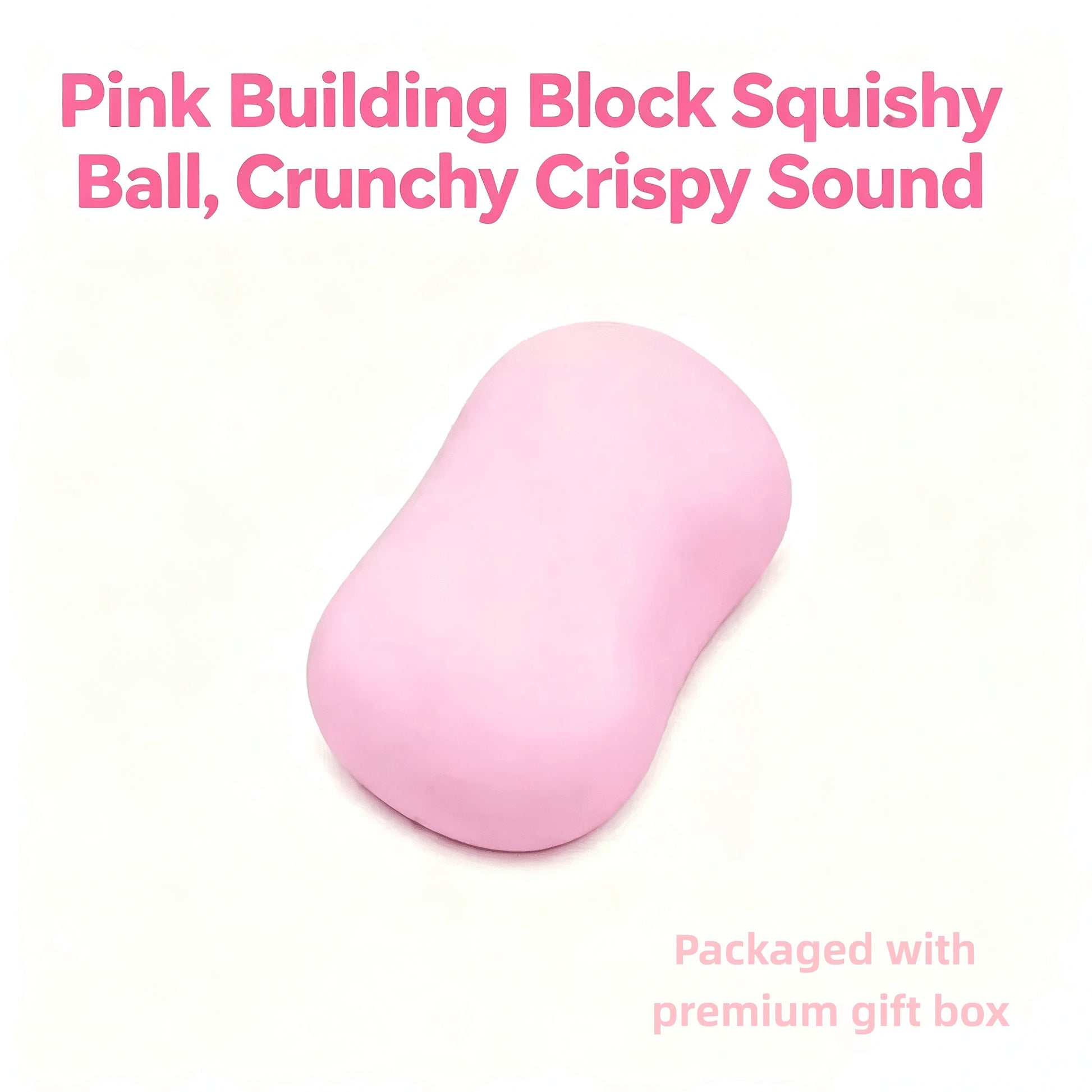 Soap Block Squeeze Ball Fully Filled- Squeezing Makes A Crunchy Sound (Sound Of Crushing Crisp Skin)- Squishy Moldable Stress Relief Toy- Comes With Premium Hard Box Packaging- Soft And Sticky Tex