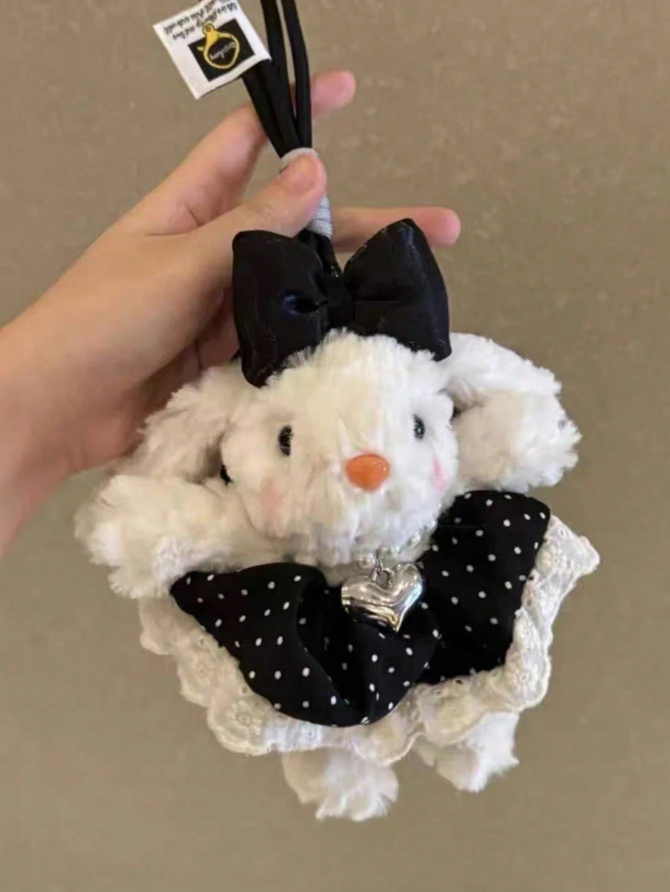 Soft Girl Style Accessories Plush Rabbit Pendant, Floral Dress Drooping Ear Rabbit Keychain, Sweet Girl Style Backpack Charm, Gift For Best Friend, Valentine's Day Gift, Bag Accessories Bag Charm Acce