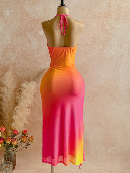 Soleia Spring/Summer New Casual Vacation Western Beach Wedding Guest Attire Graduation Brunch St. Patrick's Day Spring Break Easter Music Festival Elegant Bohemian Tropical Sexy Backless Halter Tie Co