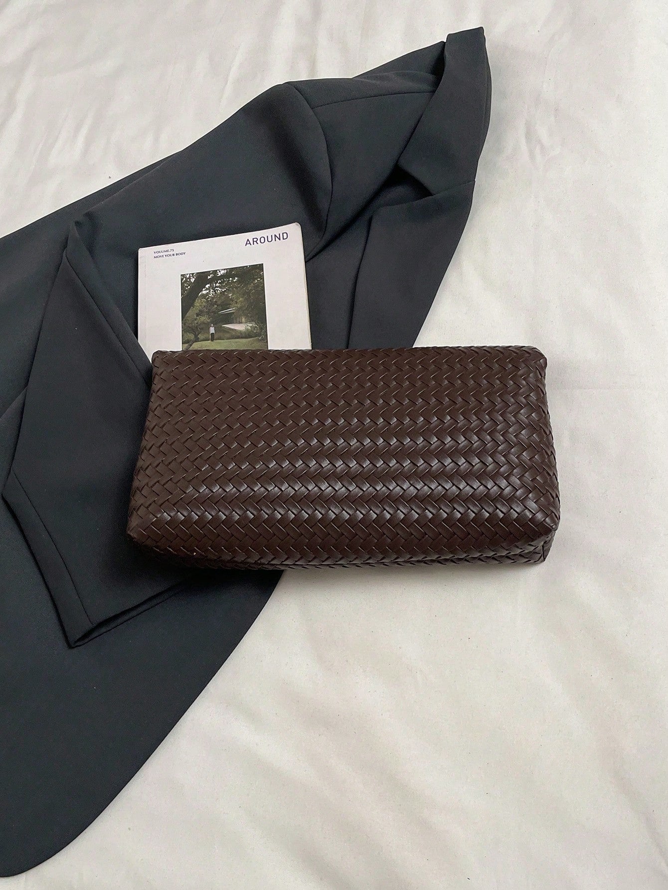 Solid Color PU Leather Lightweight Large Capacity Flap Magnetic Closure Small Square Bag, Multi-Functional Party Evening Bag, Suitable For Women