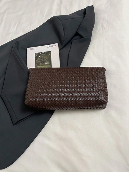Solid Color PU Leather Lightweight Large Capacity Flap Magnetic Closure Small Square Bag, Multi-Functional Party Evening Bag, Suitable For Women