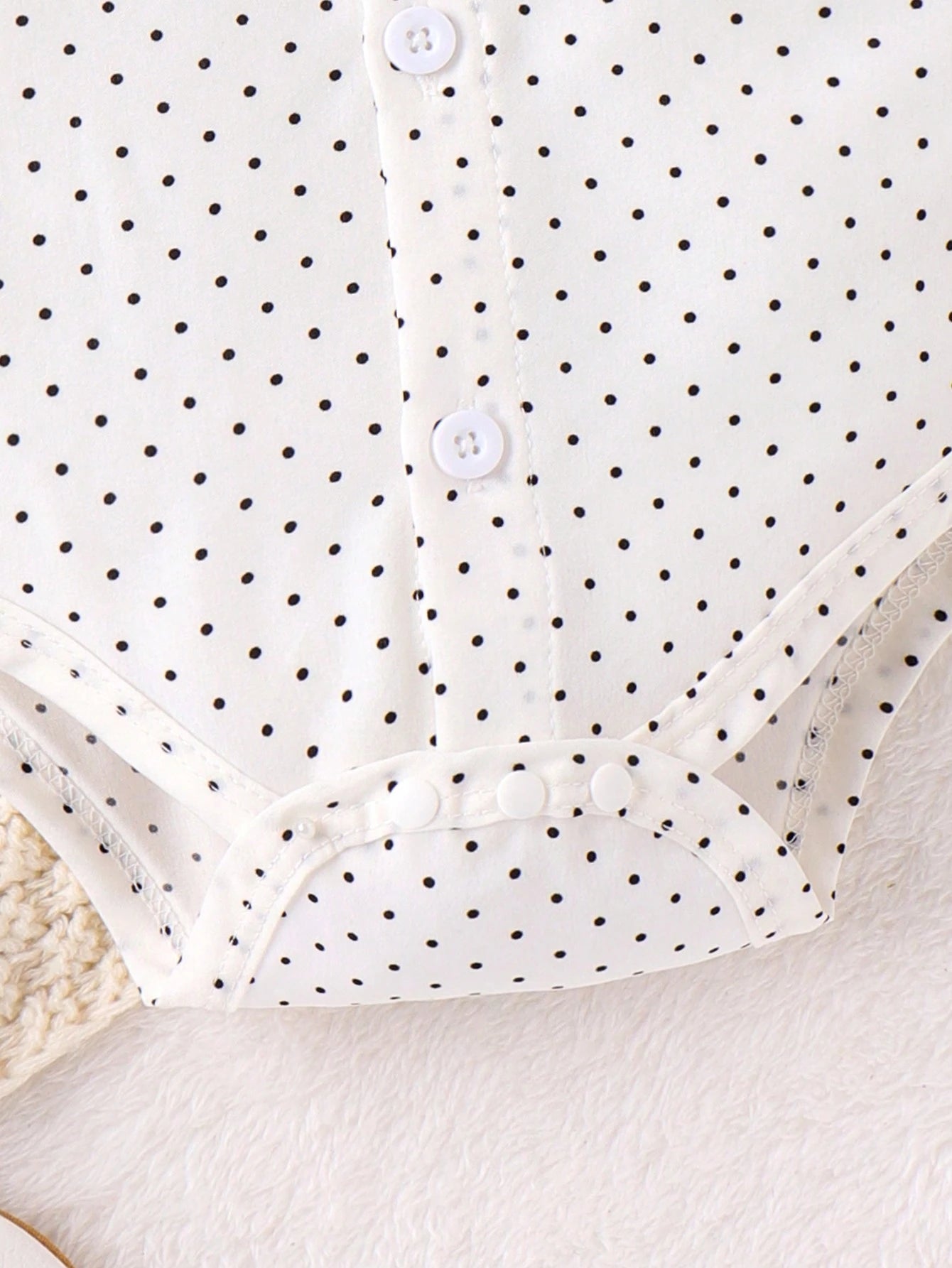 Souflis Souflis Baby Boy Polka Dot Printed Romper With Braces & Long Pants Gentleman Outfit Set