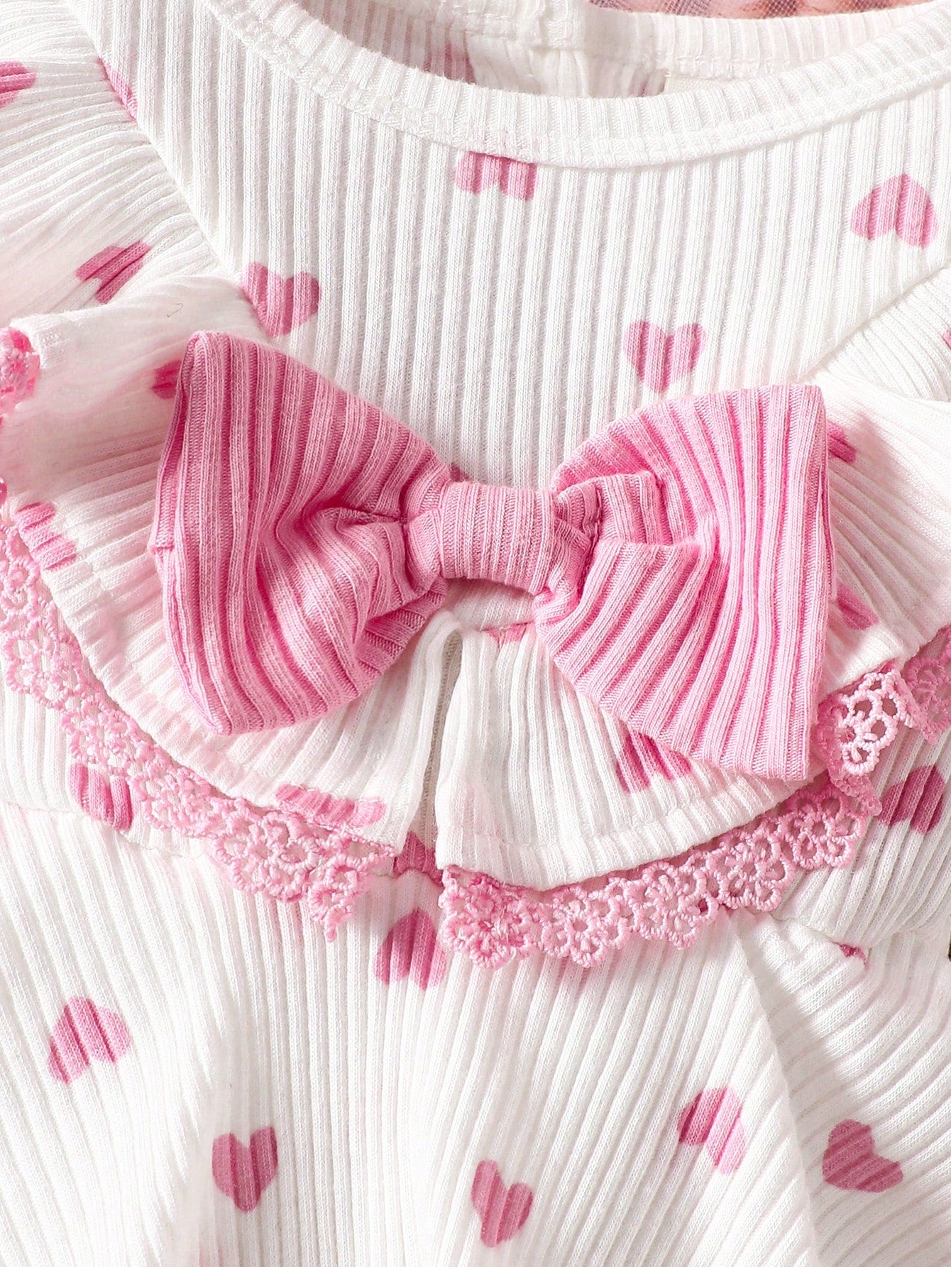 Souflis Souflis Baby Girl Heart & Bow Print Dress