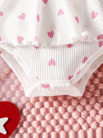 Souflis Souflis Baby Girl Heart & Bow Print Dress