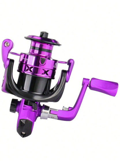 SOUGAYILANG 1Pc Spinning Fishing Reel Aluminum Spool 1000-7000 Series 5.2:1 Gear Ratio Right/Left Inter-Changeable Folding Handle Suitable For Saltwater Fishing Tools