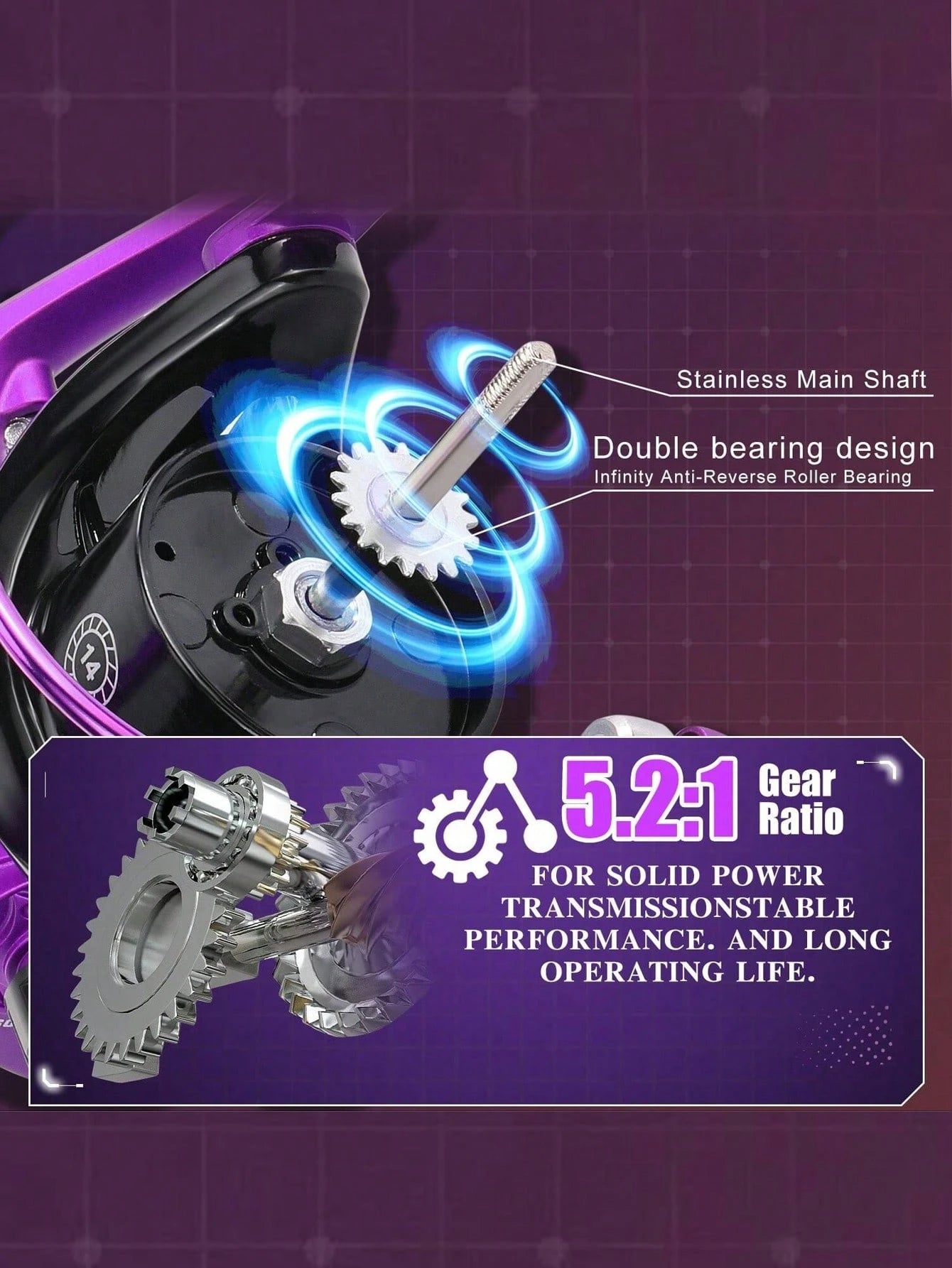 SOUGAYILANG 1Pc Spinning Fishing Reel Aluminum Spool 1000-7000 Series 5.2:1 Gear Ratio Right/Left Inter-Changeable Folding Handle Suitable For Saltwater Fishing Tools