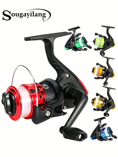 SOUGAYILANG 3BB Foldable Fishing Reel- 5.2:1 Gear Ratio, Interchangeable Handle, Stainless Steel Shaft & Precision Ball Bearings