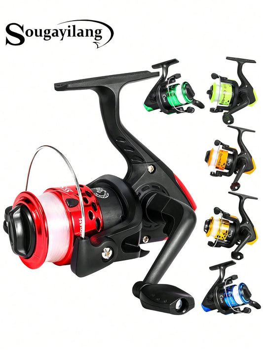 SOUGAYILANG 3BB Foldable Fishing Reel- 5.2:1 Gear Ratio, Interchangeable Handle, Stainless Steel Shaft & Precision Ball Bearings