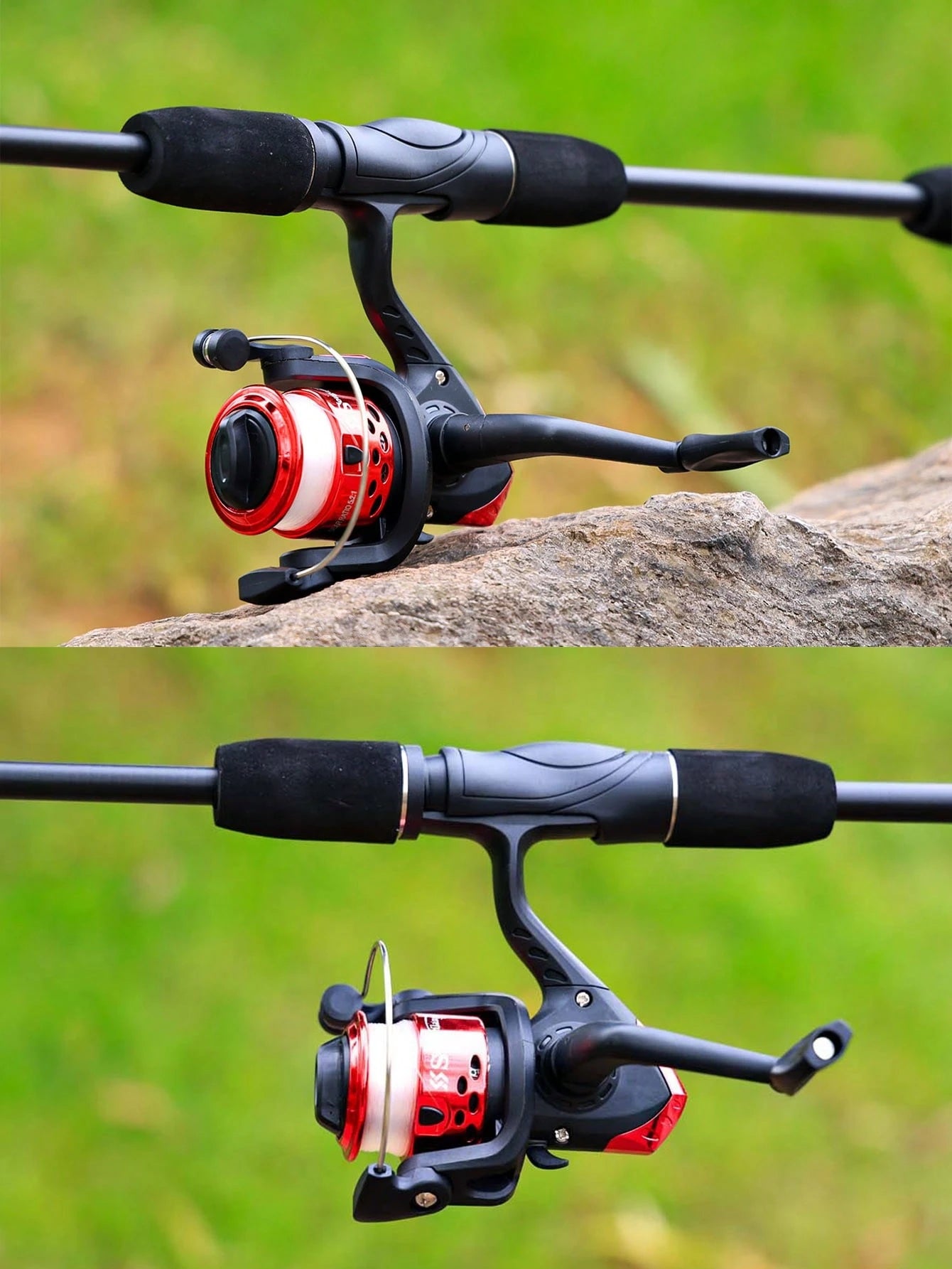 SOUGAYILANG 3BB Foldable Fishing Reel- 5.2:1 Gear Ratio, Interchangeable Handle, Stainless Steel Shaft & Precision Ball Bearings