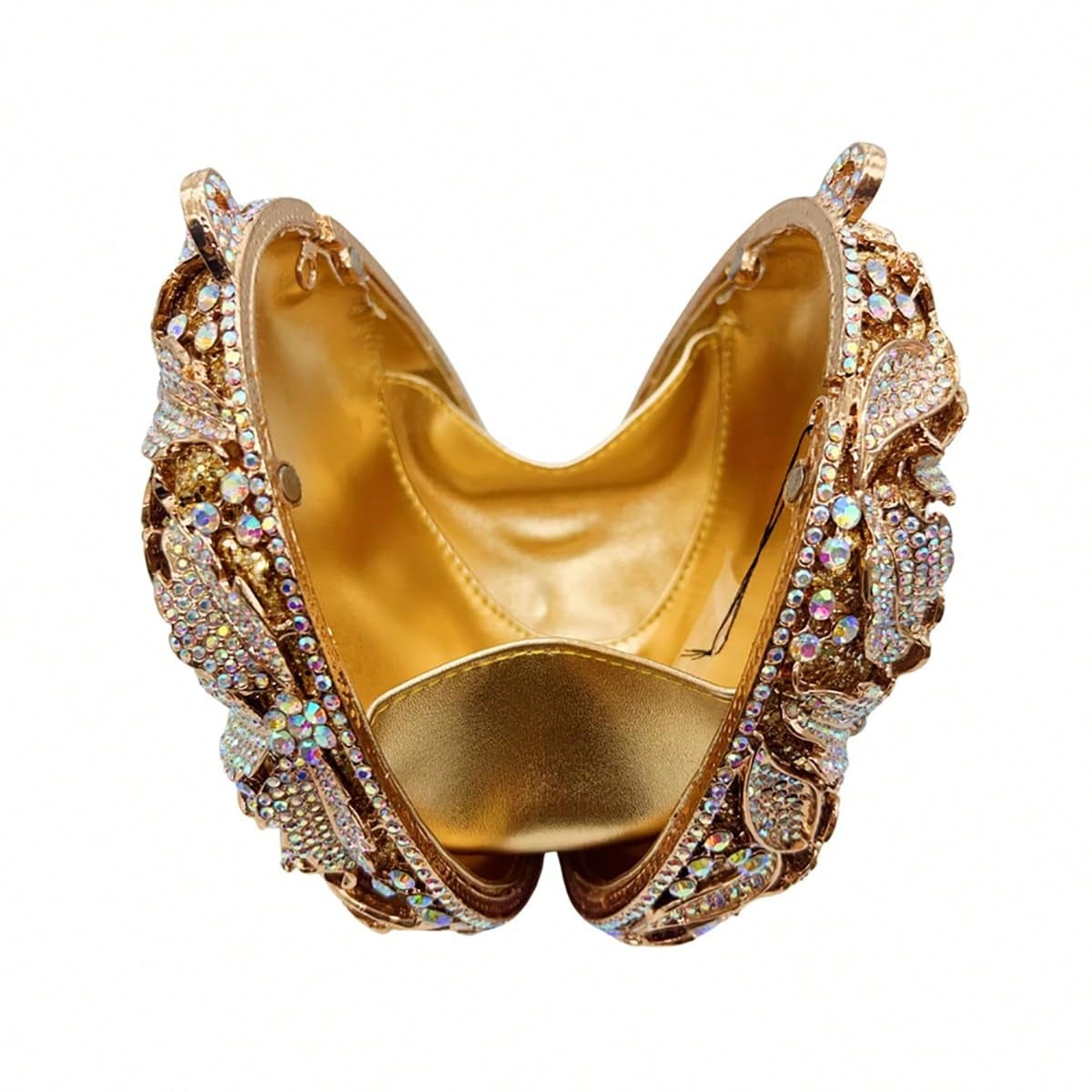 Sparkling 3D Egg Evening Bag Luxury Floral Rhinestone Clutch Bag Formal Crystal Bridal Handbag For Party Cocktail