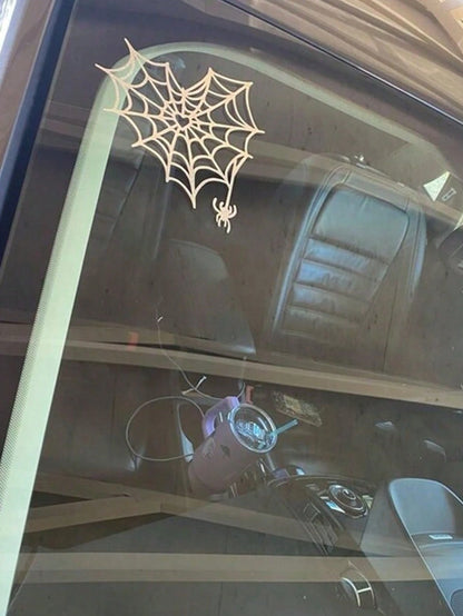 Spiderweb Vinyl Decal Decal For Car, Laptop, Cups Spiderweb Goth Girl Decal Spiderweb Sticker For Car Window Permanent Vinyl Decal