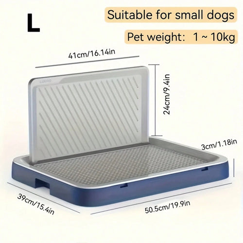Splash-Proof Wall Dog Toilet, High-Quality Thickened Polypropylene Material Indoor Pet Toilet Tray, Removable For Easy Cleaning, Scratch-Resistant And Non-Slip Dog Litter Tray, Suitable For Small To M