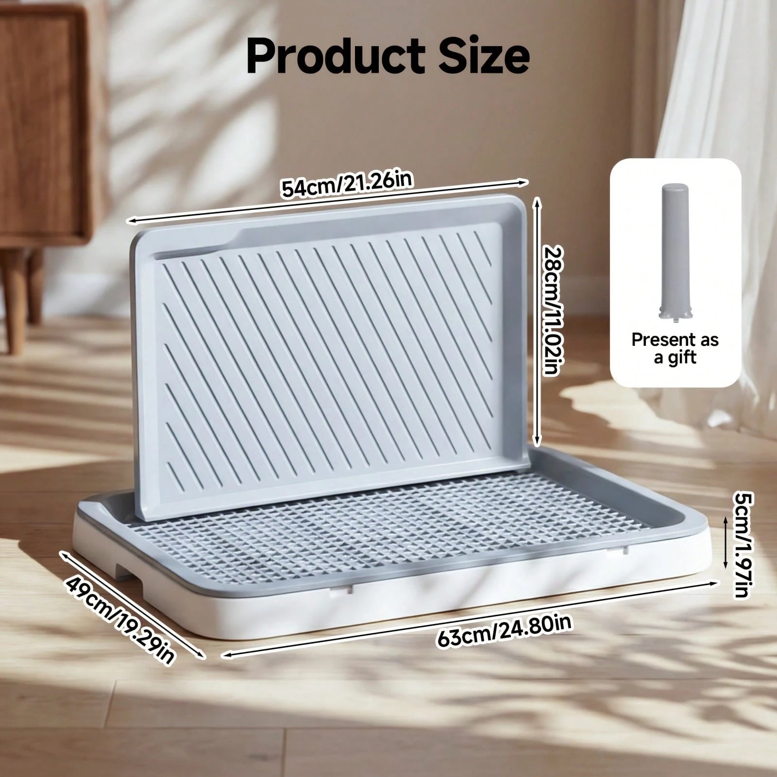 Splash-Proof Wall Dog Toilet, High-Quality Thickened Polypropylene Material Indoor Pet Toilet Tray, Removable For Easy Cleaning, Scratch-Resistant And Non-Slip Dog Litter Tray, Suitable For Small To M