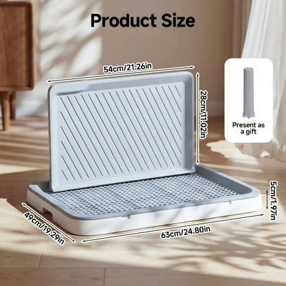Splash-Proof Wall Dog Toilet, High-Quality Thickened Polypropylene Material Indoor Pet Toilet Tray, Removable For Easy Cleaning, Scratch-Resistant And Non-Slip Dog Litter Tray, Suitable For Small To M