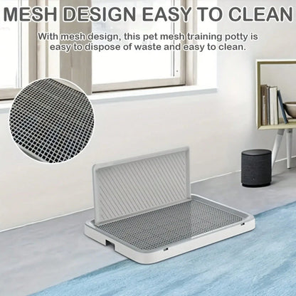 Splash-Proof Wall Dog Toilet, High-Quality Thickened Polypropylene Material Indoor Pet Toilet Tray, Removable For Easy Cleaning, Scratch-Resistant And Non-Slip Dog Litter Tray, Suitable For Small To M
