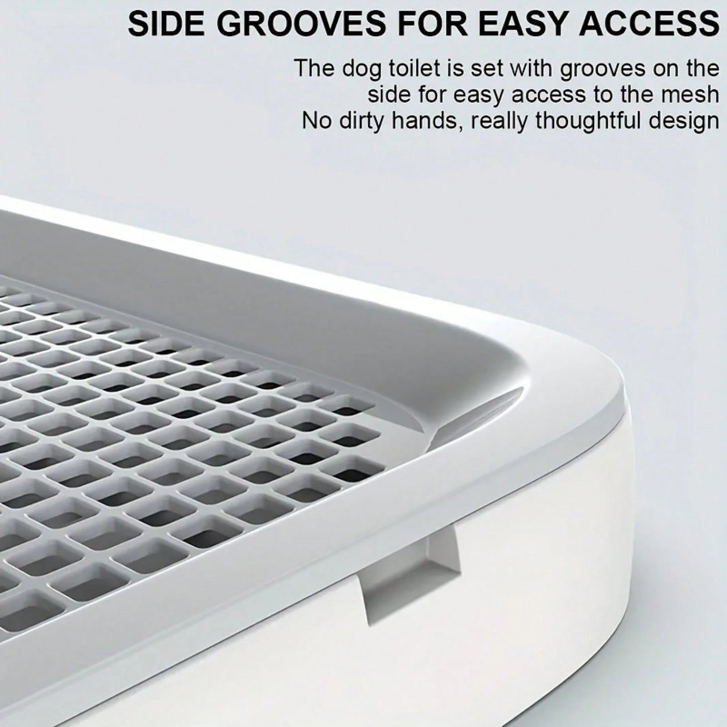 Splash-Proof Wall Dog Toilet, High-Quality Thickened Polypropylene Material Indoor Pet Toilet Tray, Removable For Easy Cleaning, Scratch-Resistant And Non-Slip Dog Litter Tray, Suitable For Small To M